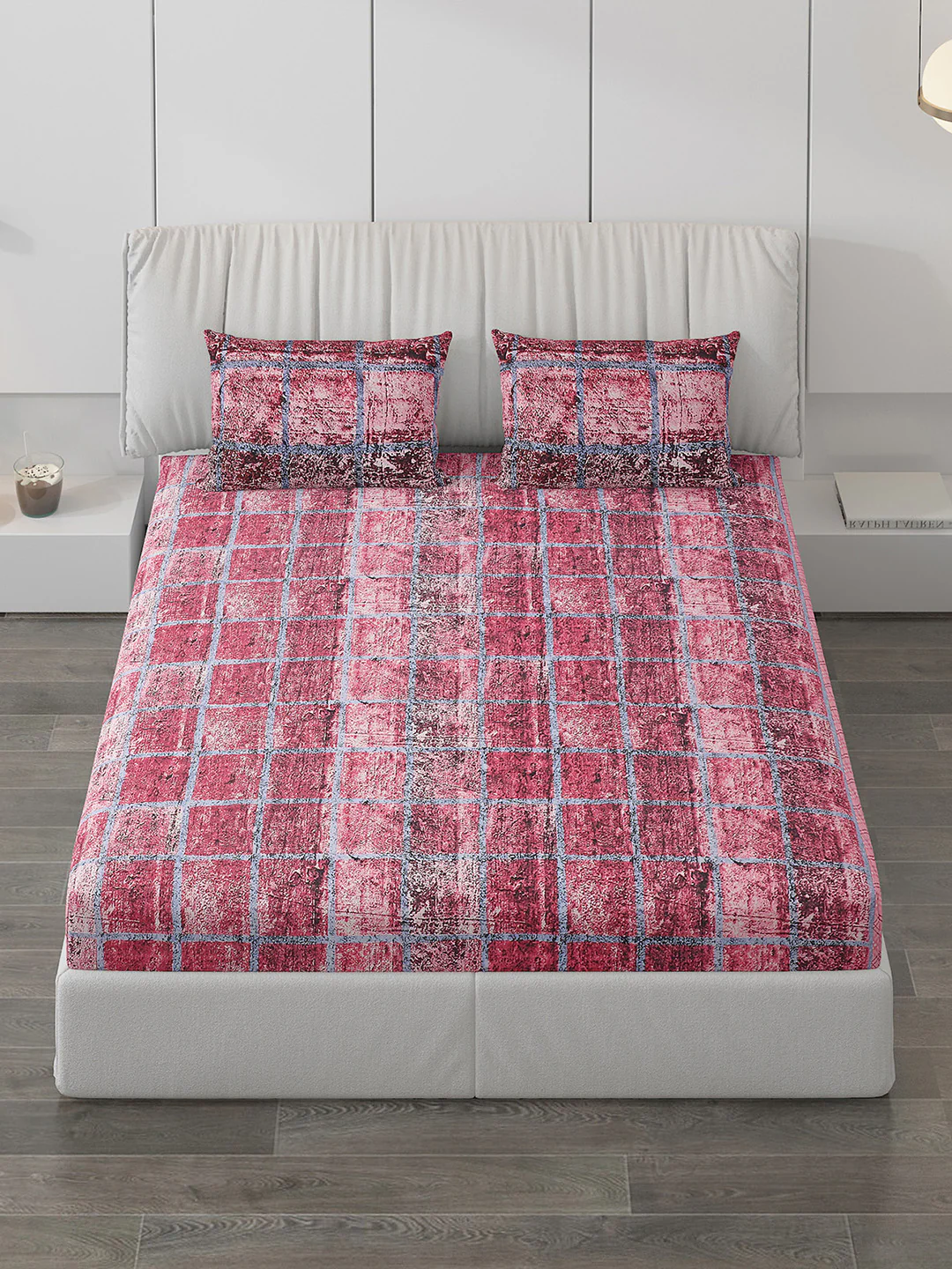 120 GSM  Polyester Double Bed Bedsheet with 2 Pillow Covers - Updated - Updated - Image 2
