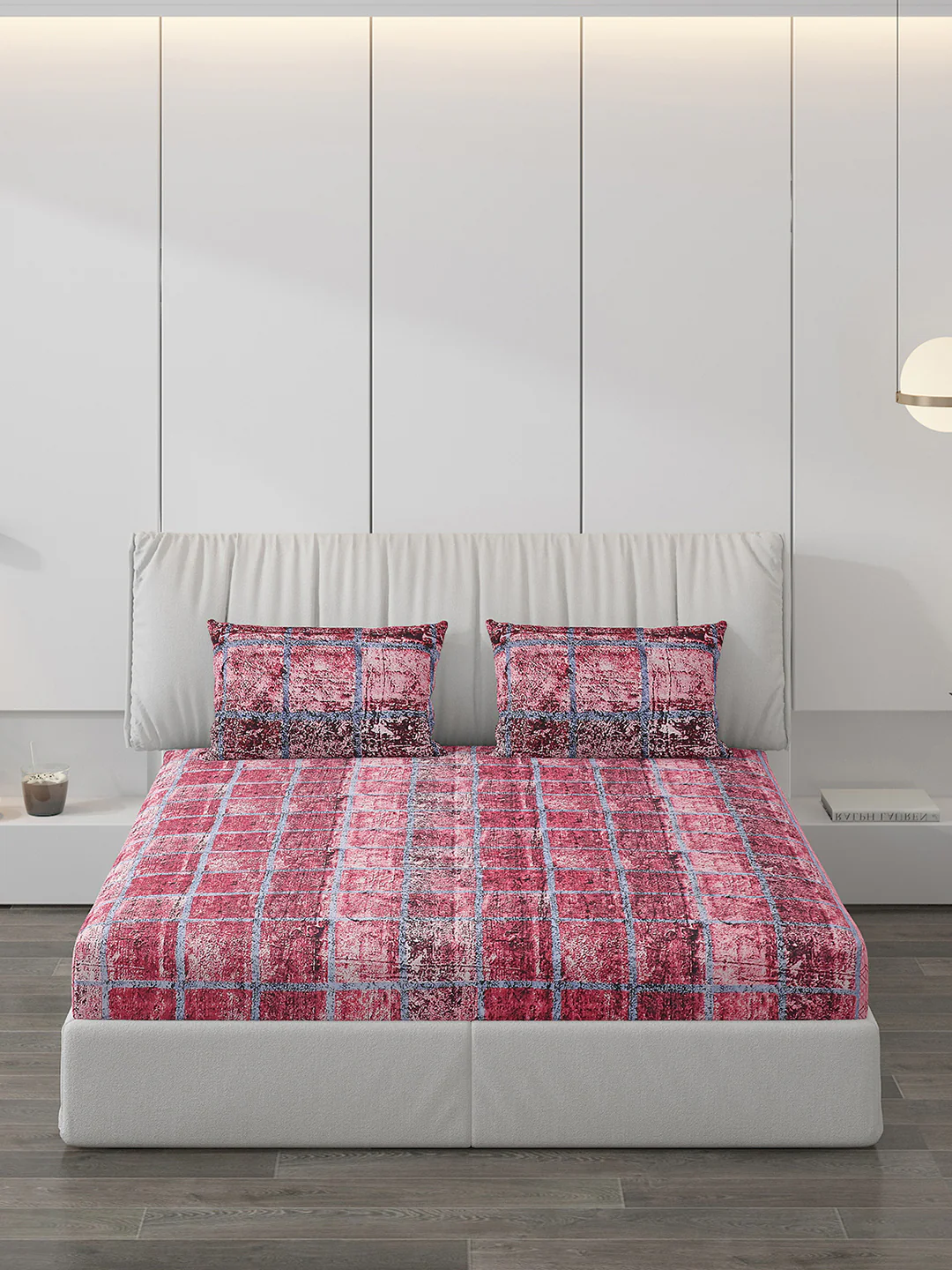 120 GSM  Polyester Double Bed Bedsheet with 2 Pillow Covers - Updated - Updated - Image 3