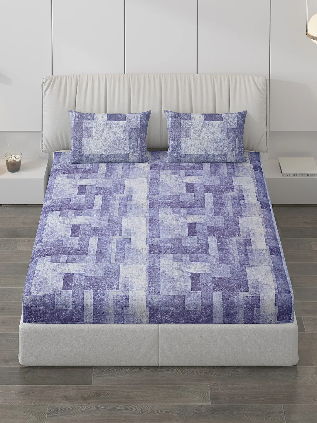 120 GSM  Polyester Double Bed Bedsheet with 2 Pillow Covers - Updated - Updated - Image 2