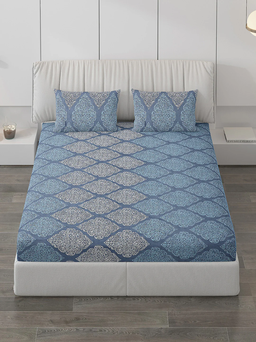 120 GSM  Polyester Double Bed Bedsheet with 2 Pillow Covers - Updated - Updated - Image 2