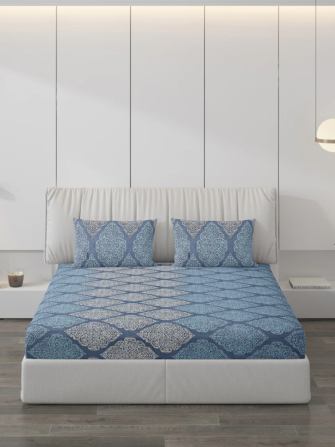 120 GSM  Polyester Double Bed Bedsheet with 2 Pillow Covers - Updated - Updated - Image 3