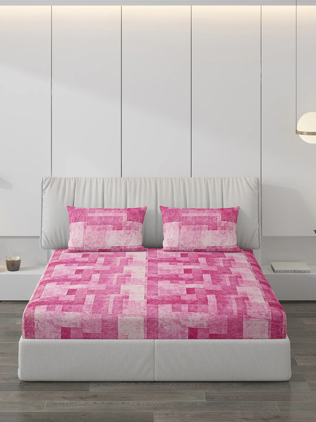 120 GSM  Polyester Double Bed Bedsheet with 2 Pillow Covers - Updated - Updated - Image 3