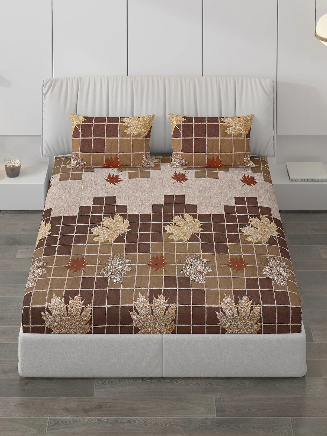 120 GSM  Polyester Double Bed Bedsheet with 2 Pillow Covers - Updated - Updated - Image 2