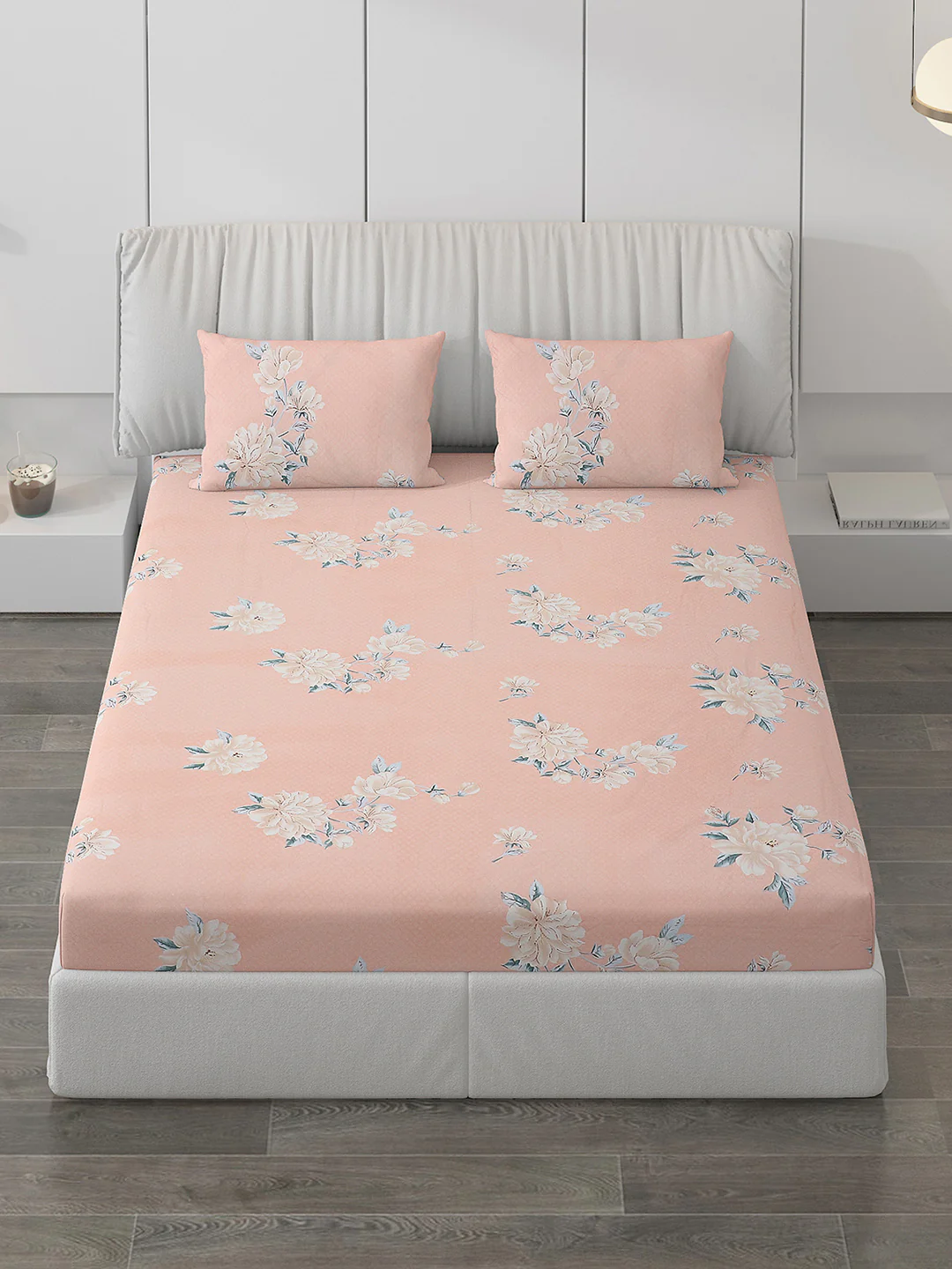 120 GSM Polyester Double Bed Bedsheet with 2 Pillow Covers - Updated - Updated - Image 2