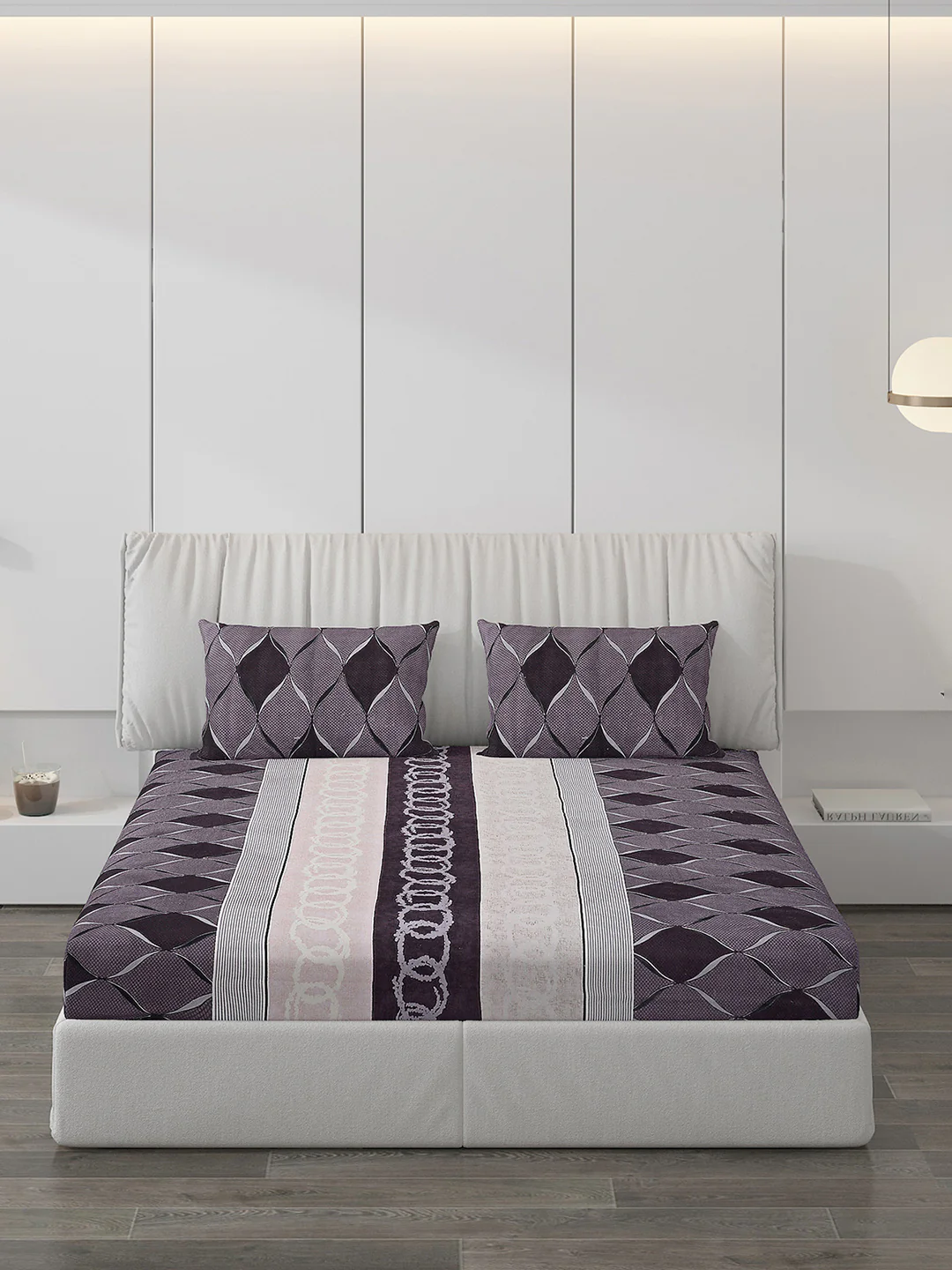 120 GSM  Polyester Double Bed Bedsheet with 2 Pillow Covers - Updated - Updated - Image 3