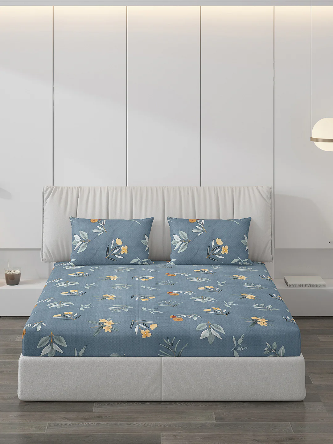 120 GSM  Polyester Double Bed Bedsheet with 2 Pillow Covers - Updated - Updated - Image 3