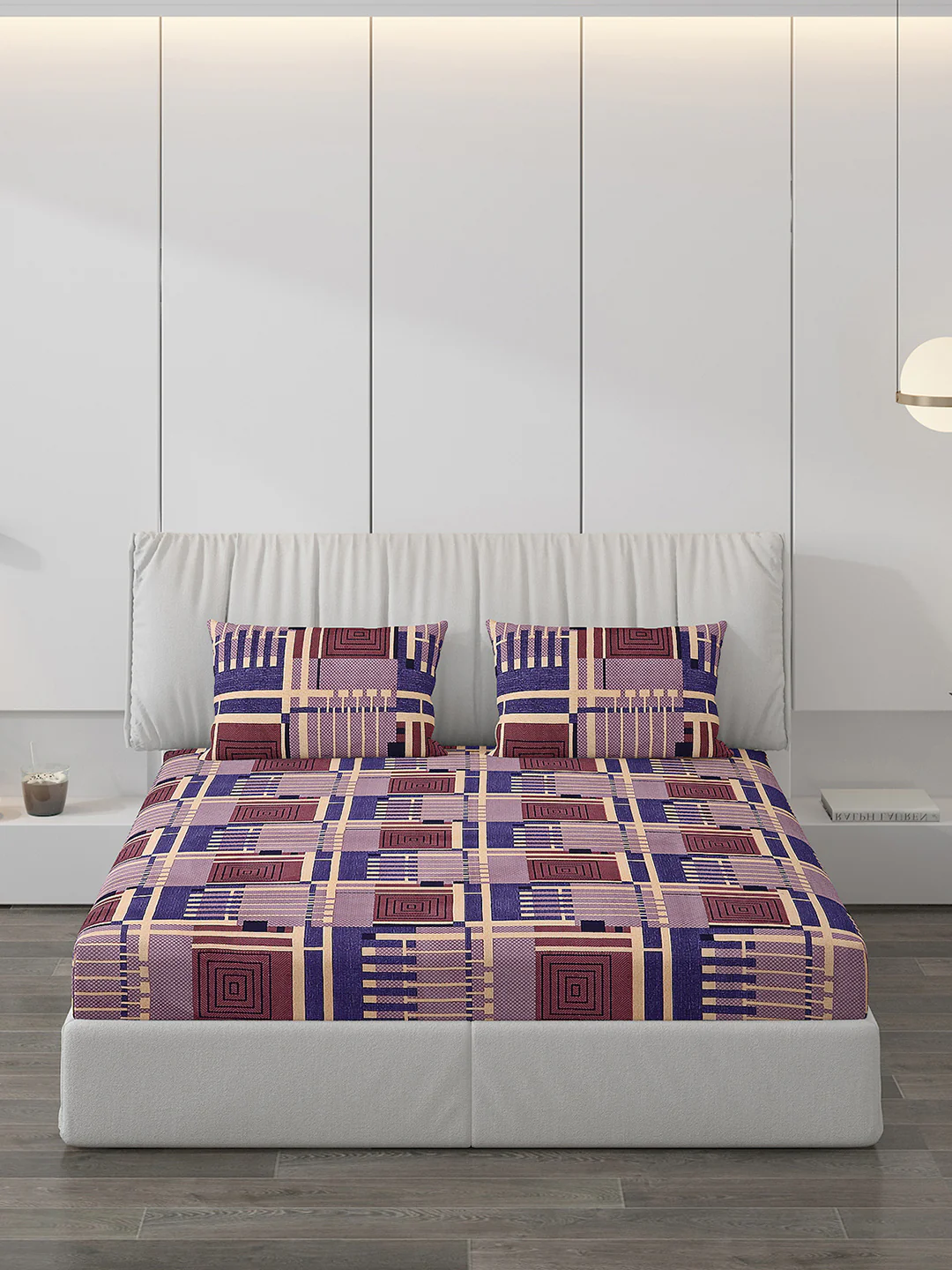 120 GSM Polyester Double Bed Bedsheet with 2 Pillow Covers - Updated - Updated - Image 3