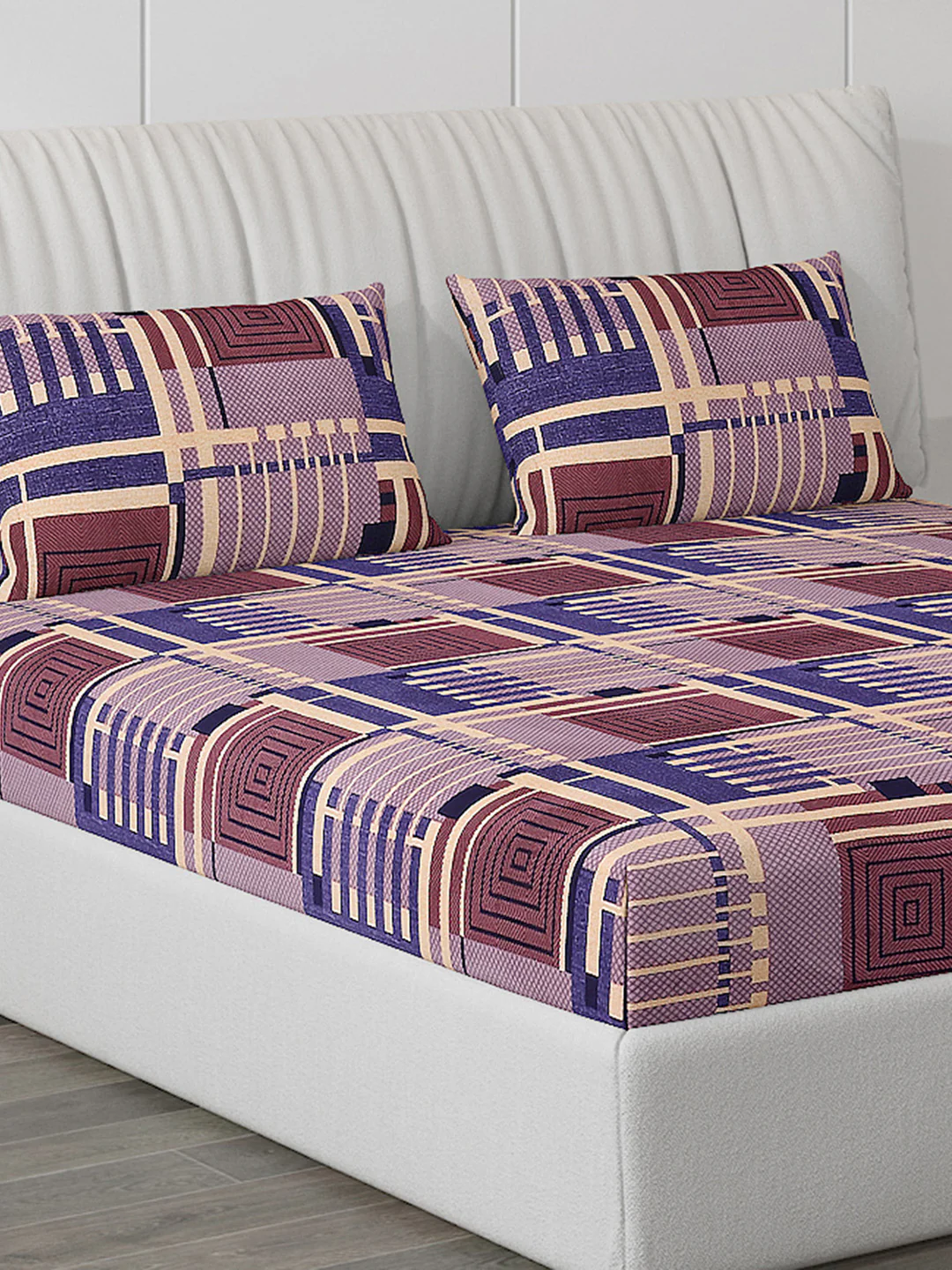 120 GSM Polyester Double Bed Bedsheet with 2 Pillow Covers - Updated - Updated - Image 5