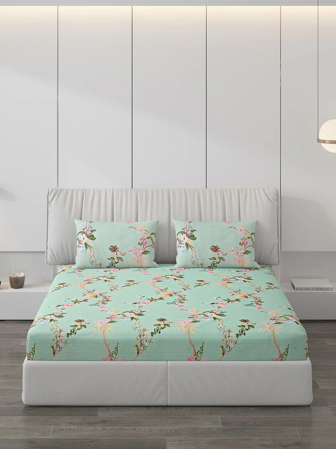 120 GSM Polyester Double Bed Bedsheet with 2 Pillow Covers - Updated - Updated - Image 3