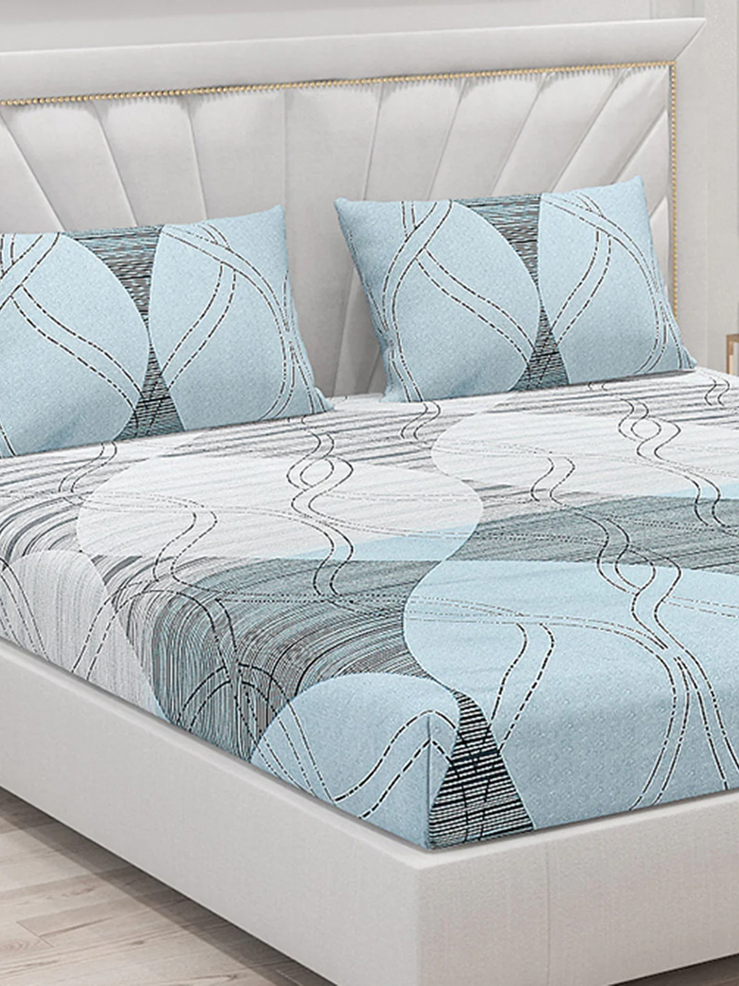 120 GSM Polyester Double Bed Bedsheet with 2 Pillow Covers - Updated - Updated - Image 5