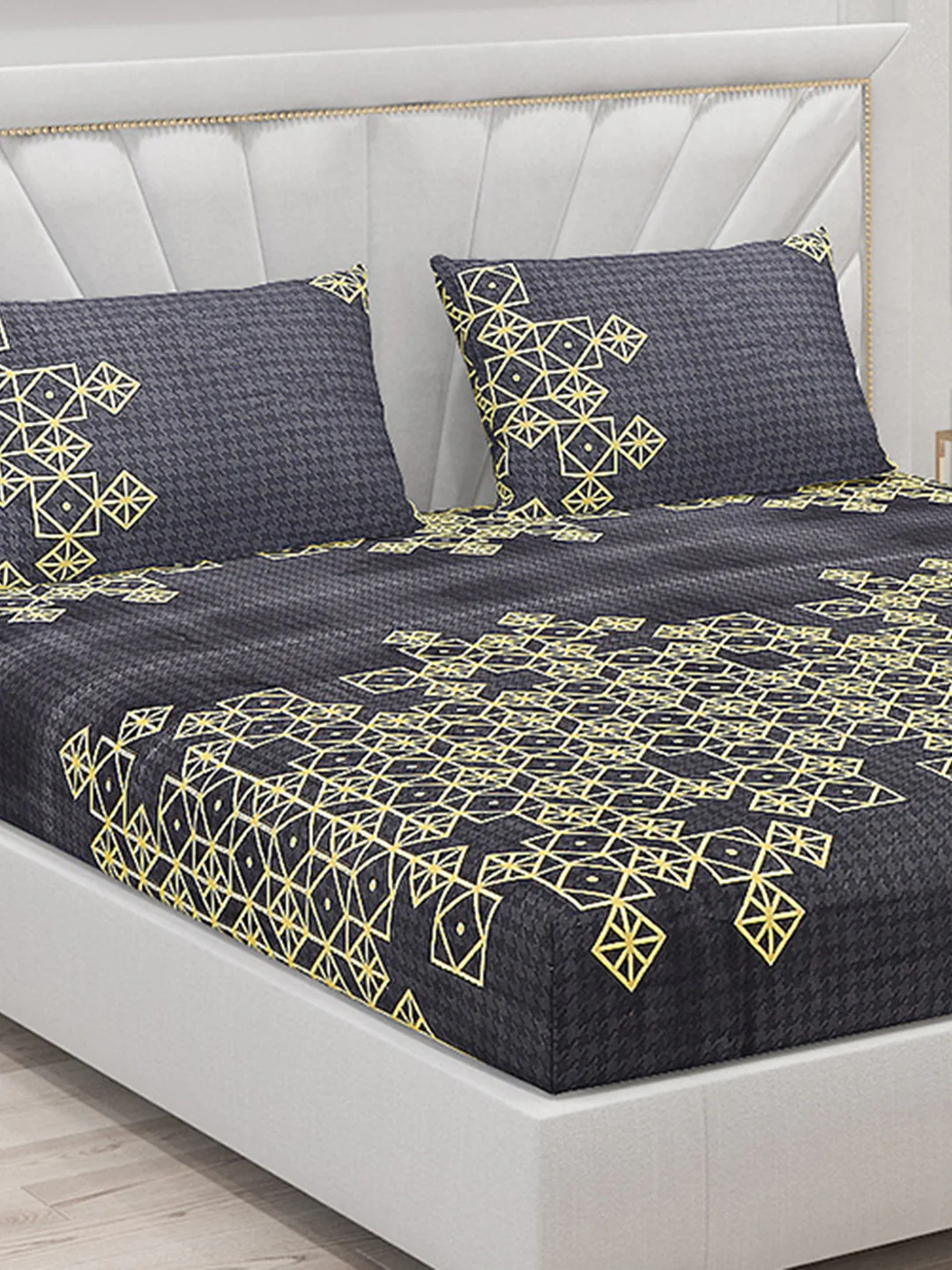 120 GSM Polyester Double Bed Bedsheet with 2 Pillow Covers - Updated - Updated - Image 5