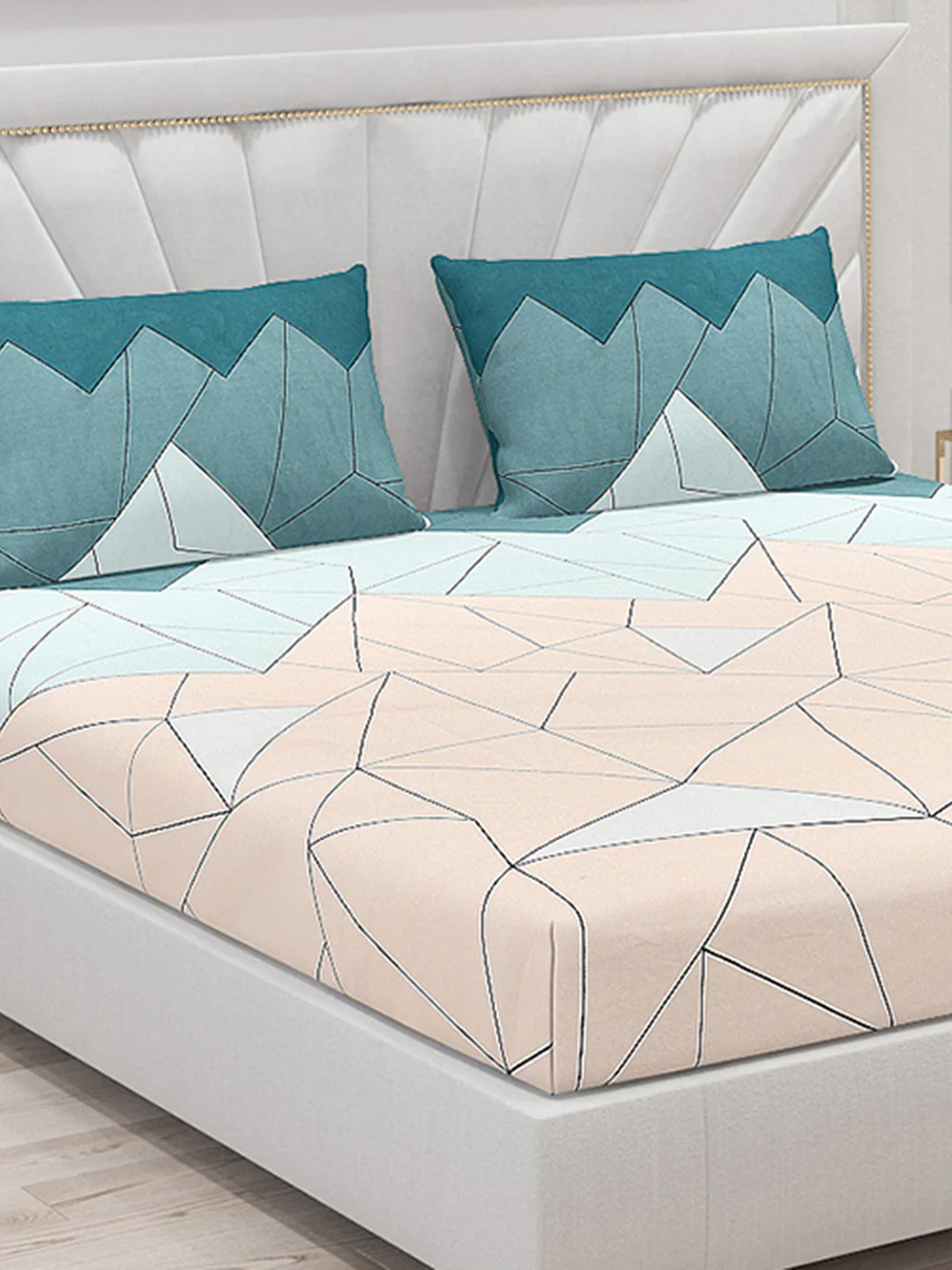120 GSM Polyester Double Bed Bedsheet with 2 Pillow Covers - Updated - Updated - Image 5