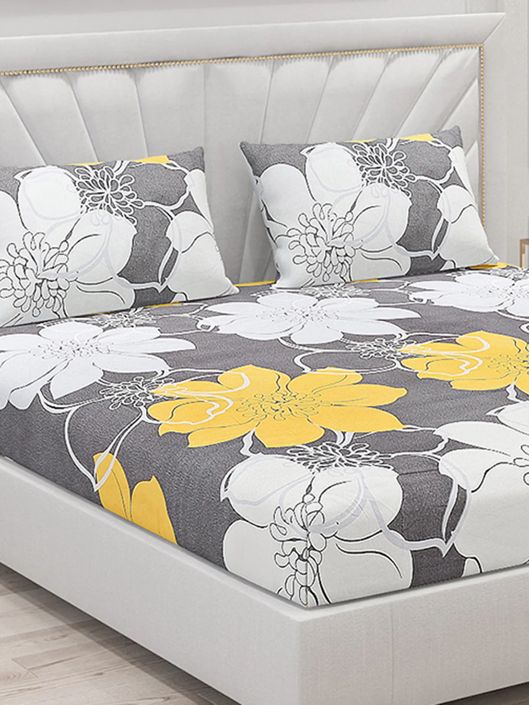120 GSM Polyester Double Bed Bedsheet with 2 Pillow Covers - Updated - Updated - Image 5