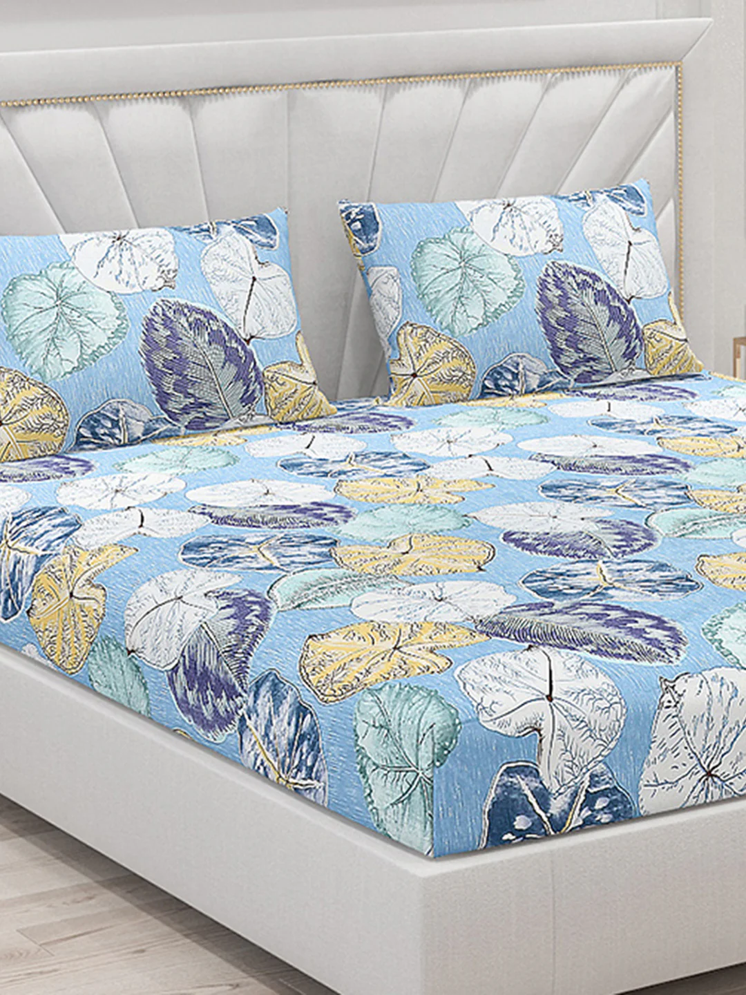 120 GSM Polyester Double Bed Bedsheet with 2 Pillow Covers - Updated - Updated - Image 5