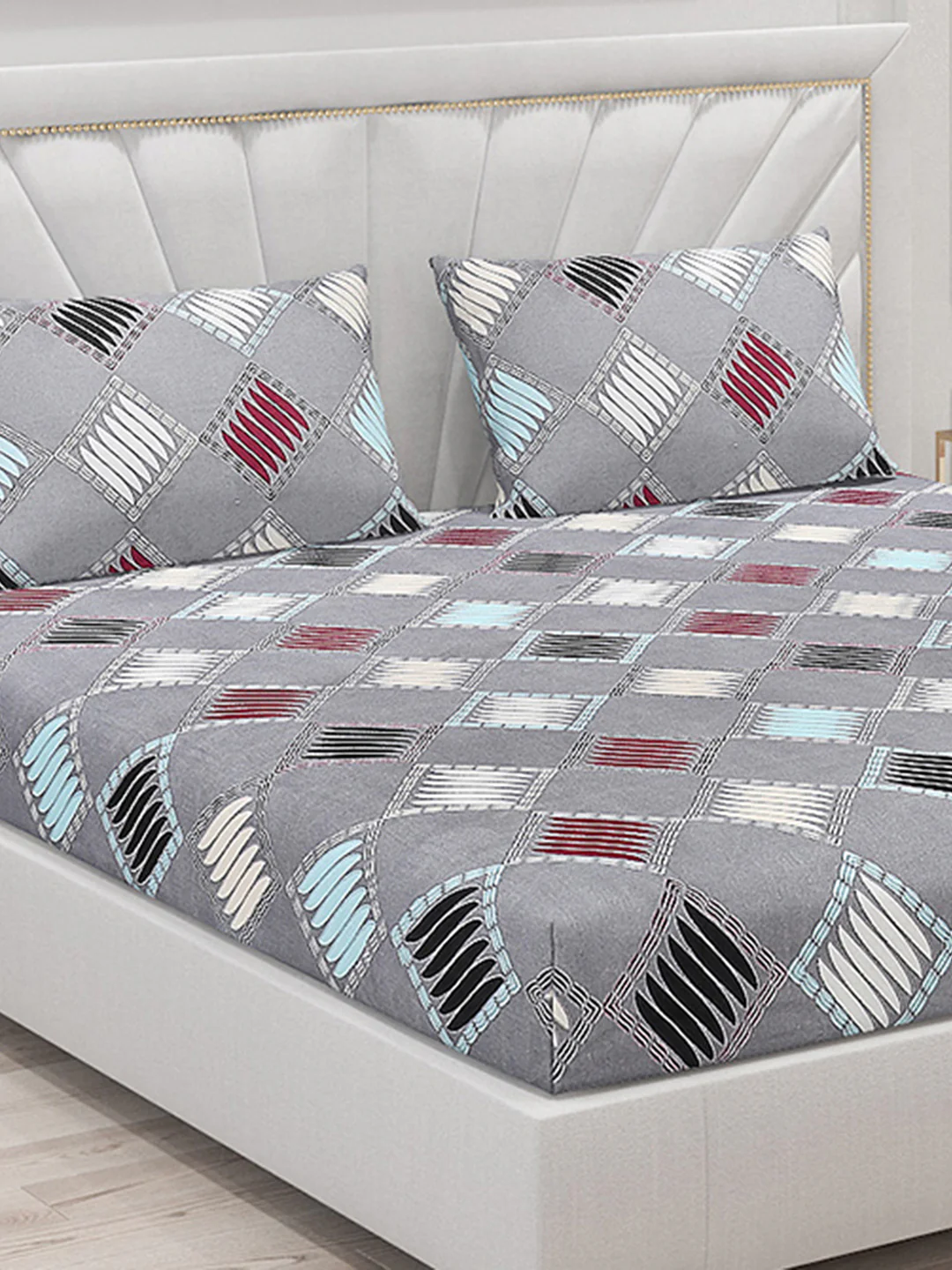 120 GSM Polyester Double Bed Bedsheet with 2 Pillow Covers - Updated - Updated - Image 5