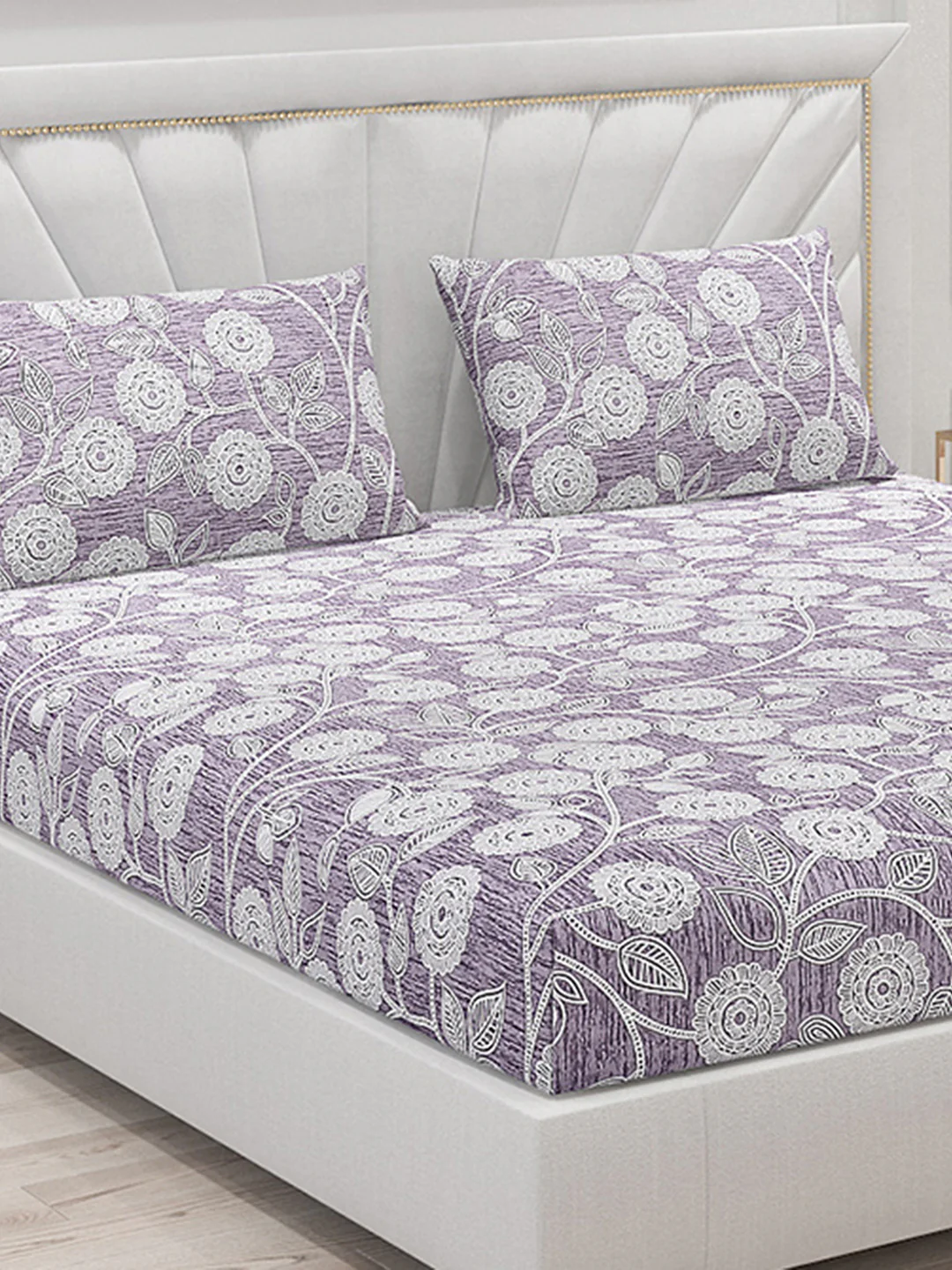 120 GSM Polyester Double Bed Bedsheet with 2 Pillow Covers - Updated - Updated - Image 5