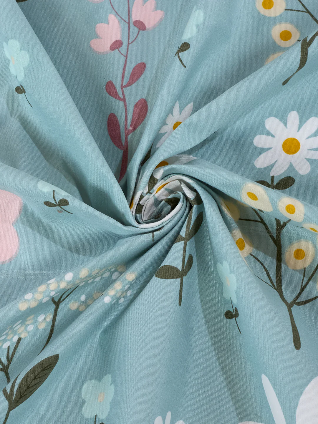 120 GSM Polyester Double Bed Bedsheet with 2 Pillow Covers Clara Collection - Image 8