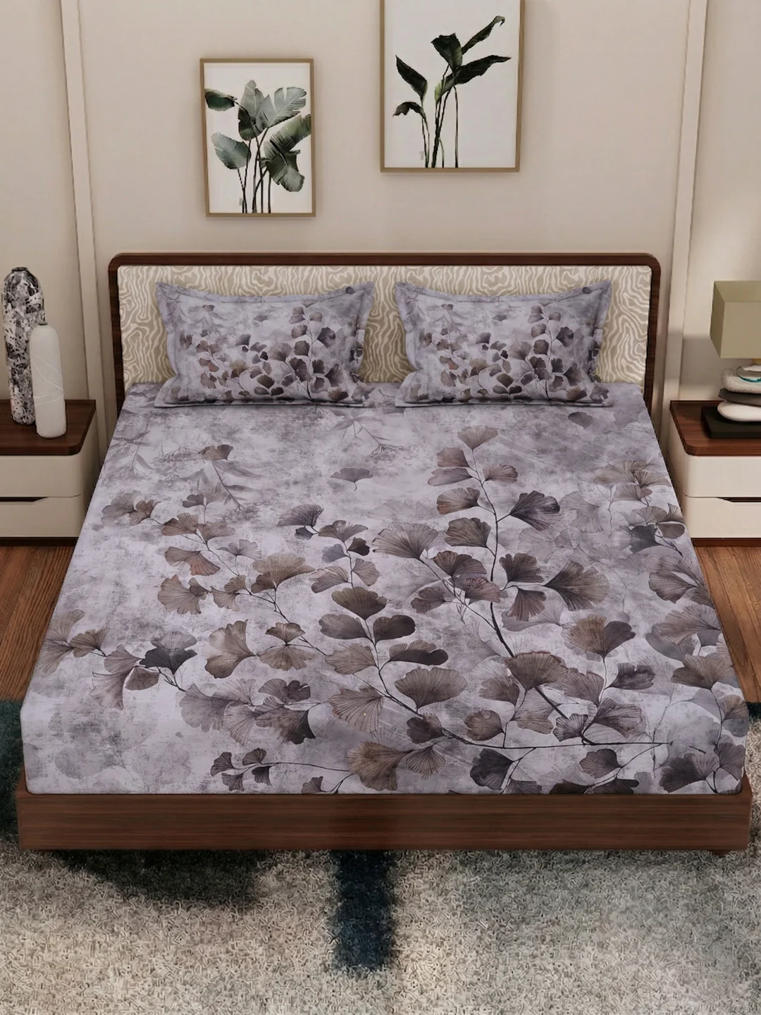 120 GSM Polyester King Size Bedsheet with 2 Pillow Covers Soft Touch Collection - Image 6
