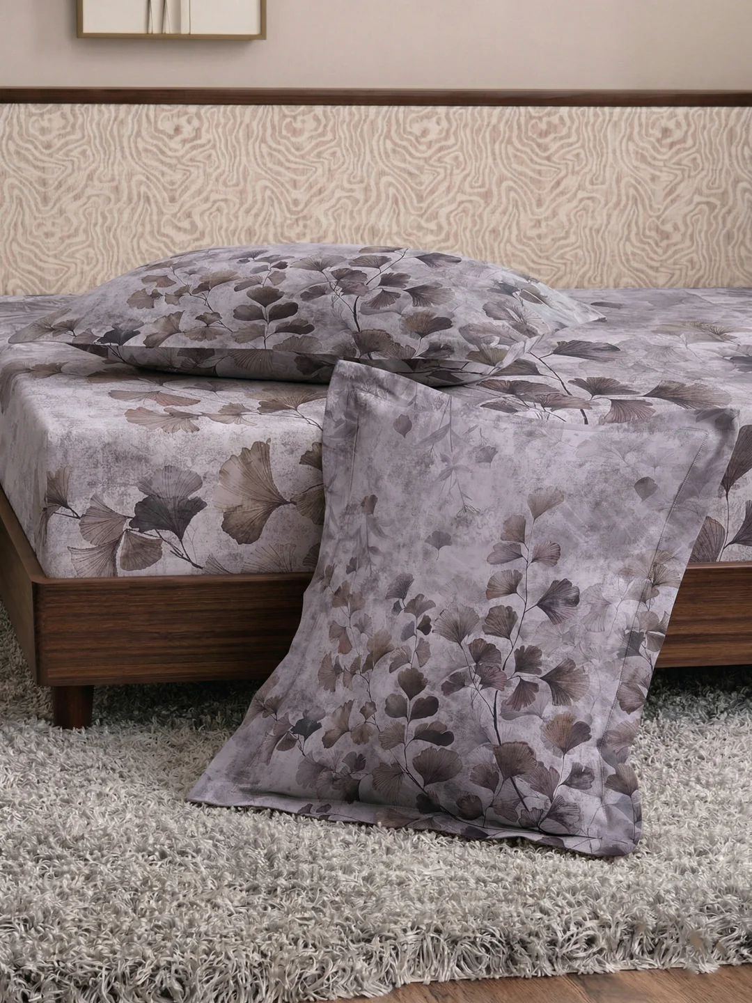 120 GSM Polyester King Size Bedsheet with 2 Pillow Covers Soft Touch Collection - Image 7