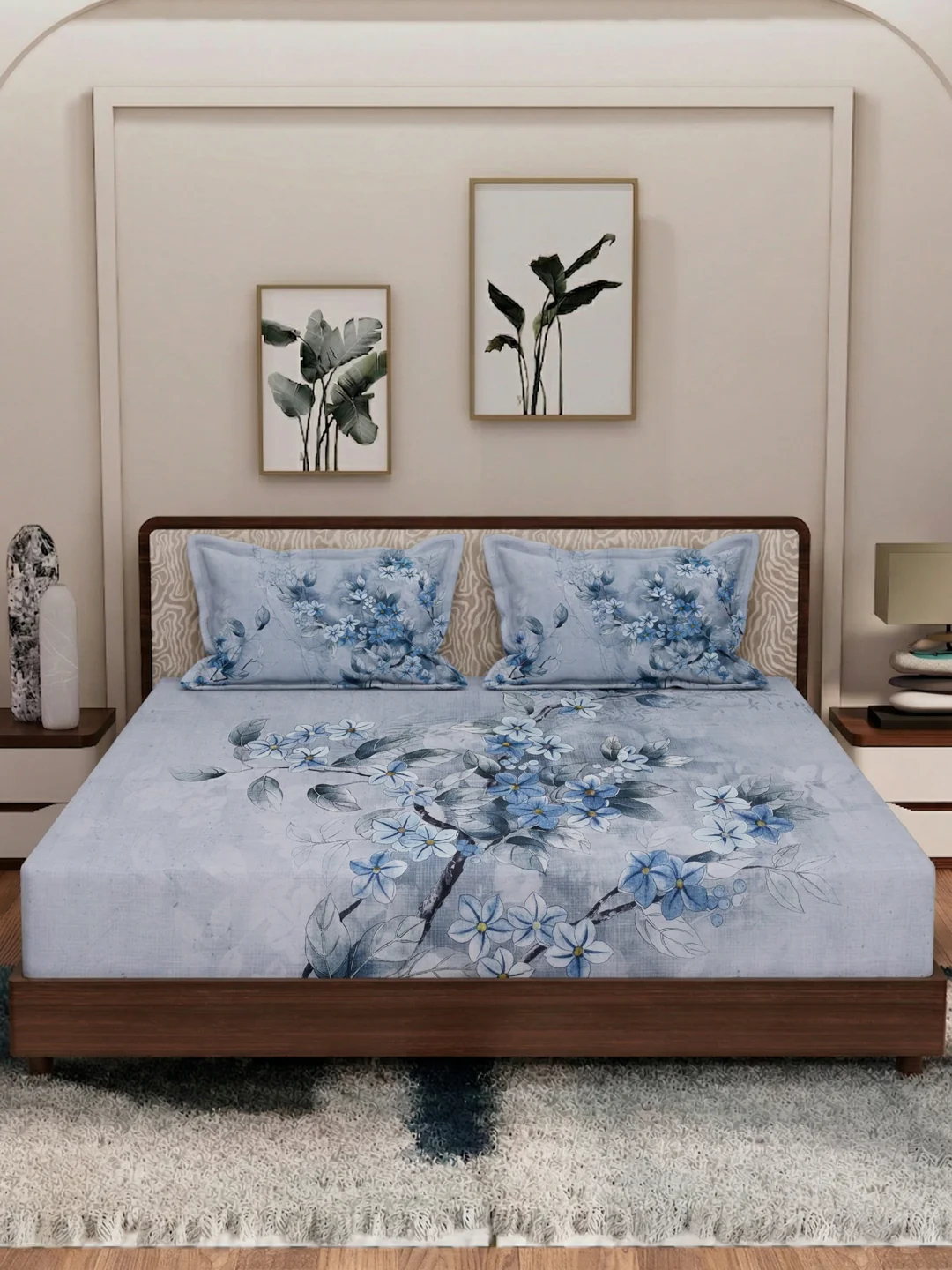 120 GSM Polyester King Size Bedsheet with 2 Pillow Covers Soft Touch Collection - Image 5