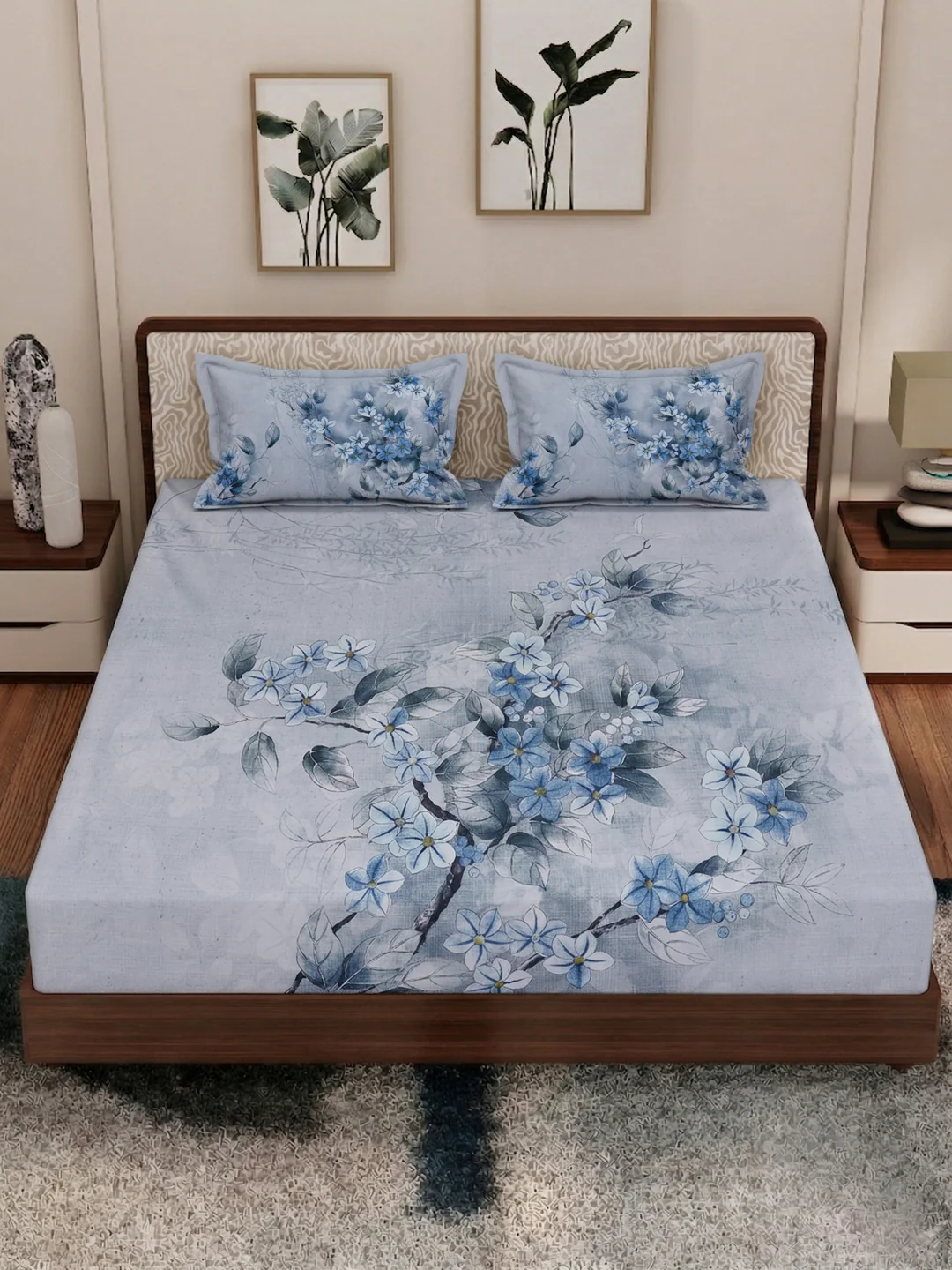 120 GSM Polyester King Size Bedsheet with 2 Pillow Covers Soft Touch Collection - Image 6