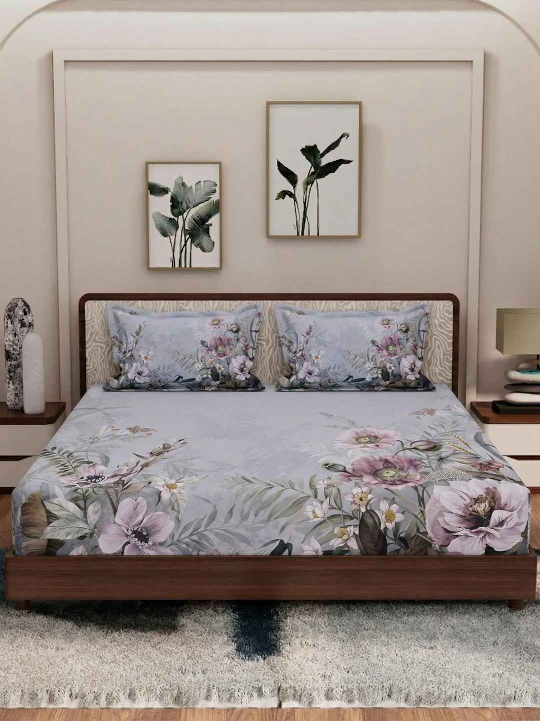 120 GSM Polyester King Size Bedsheet with 2 Pillow Covers Soft Touch Collection - Image 5