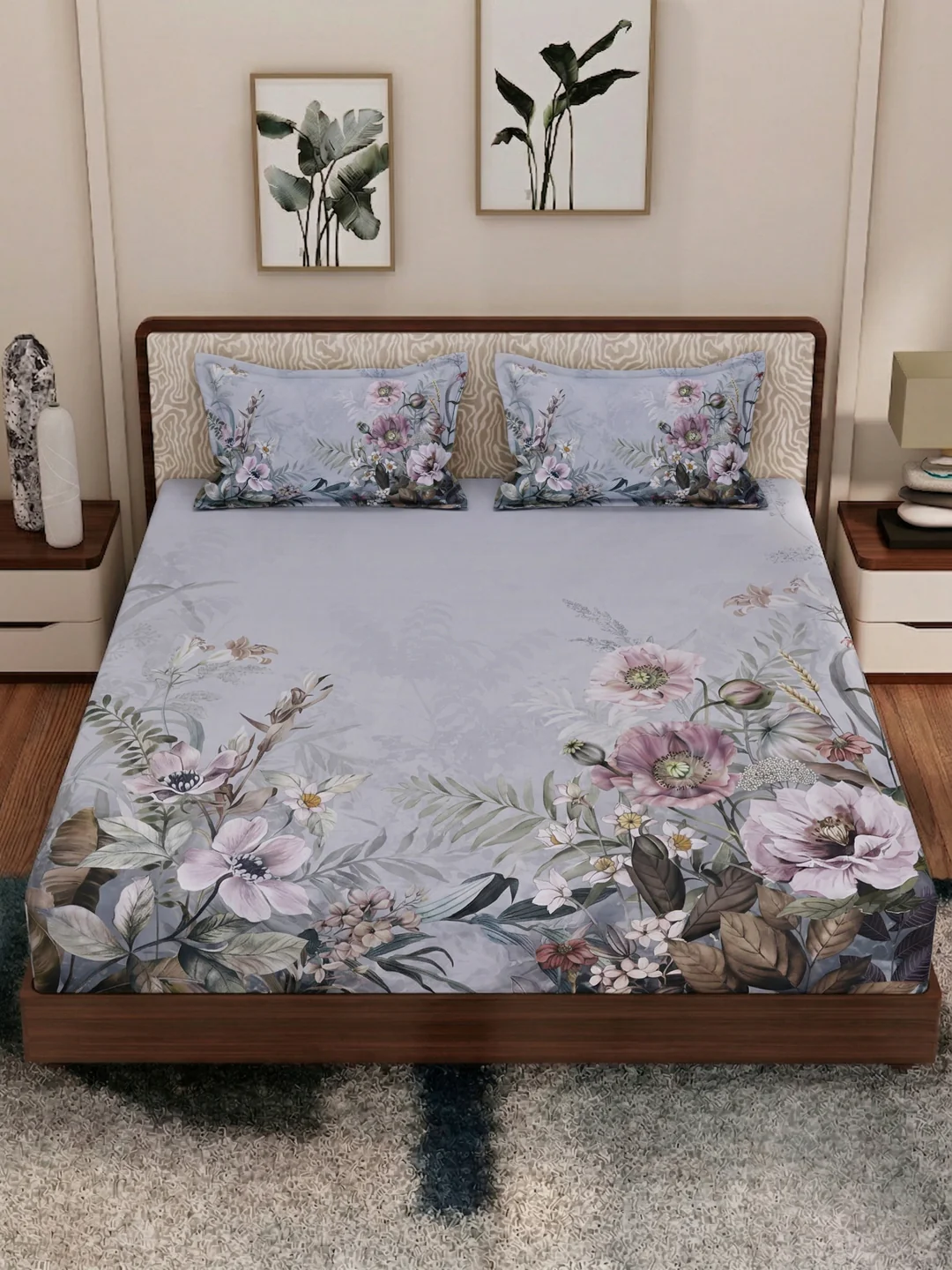 120 GSM Polyester King Size Bedsheet with 2 Pillow Covers Soft Touch Collection - Image 6
