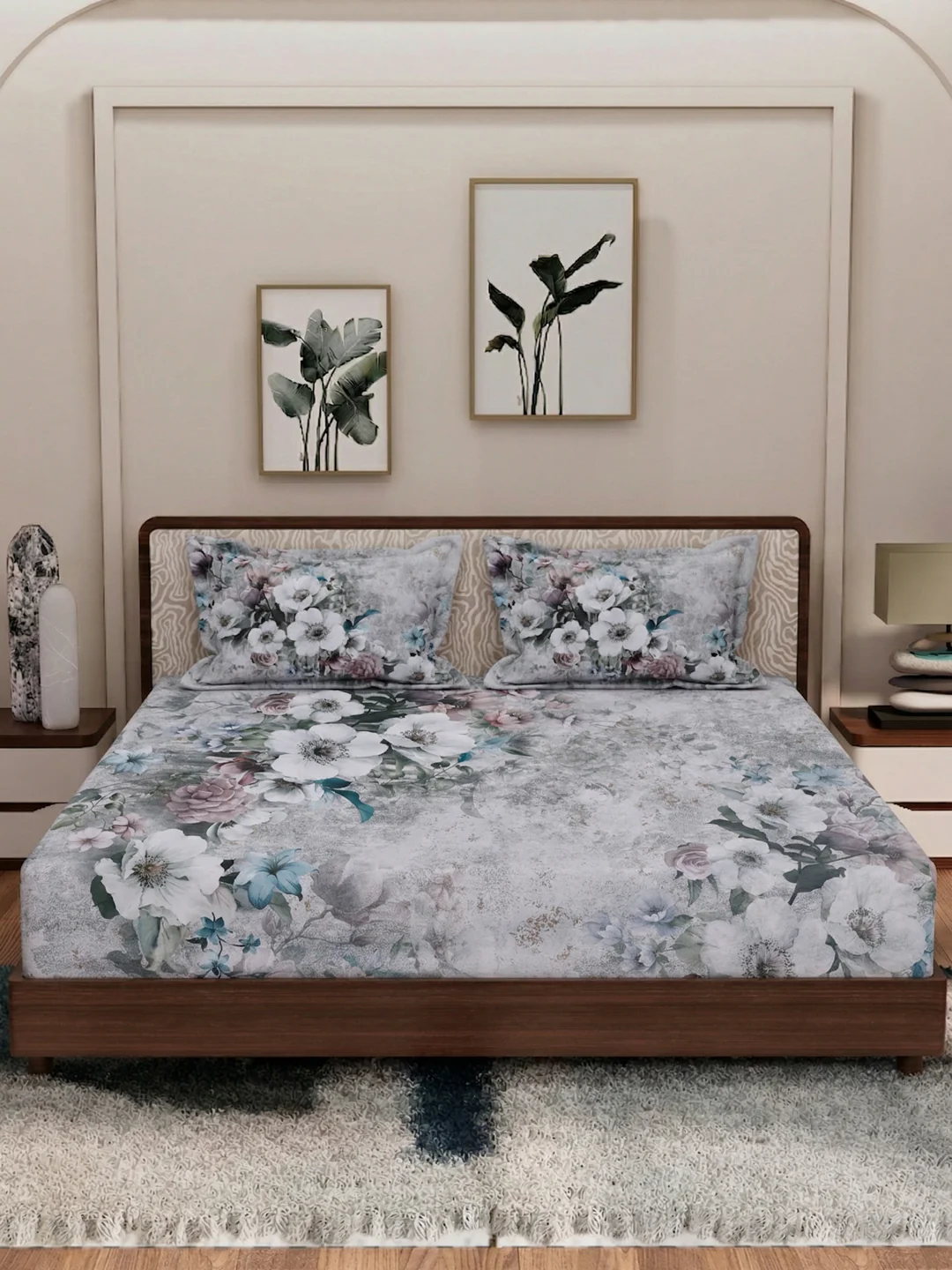 120 GSM Polyester King Size Bedsheet with 2 Pillow Covers Soft Touch Collection - Image 5