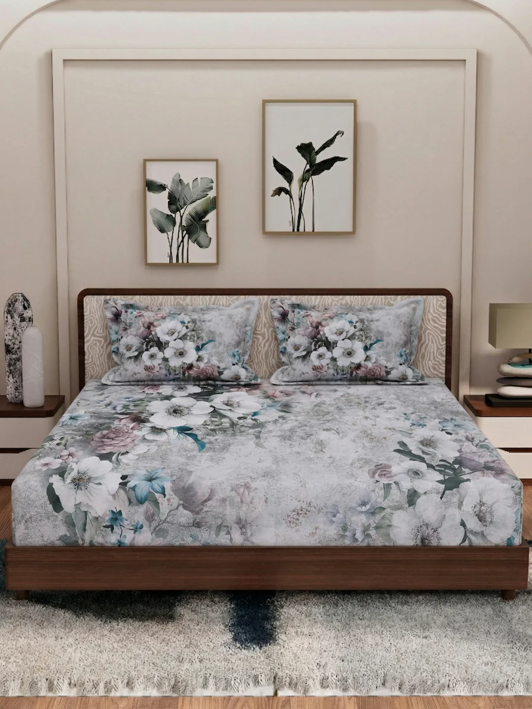 120 GSM Polyester King Size Bedsheet with 2 Pillow Covers Soft Touch Collection - Image 5