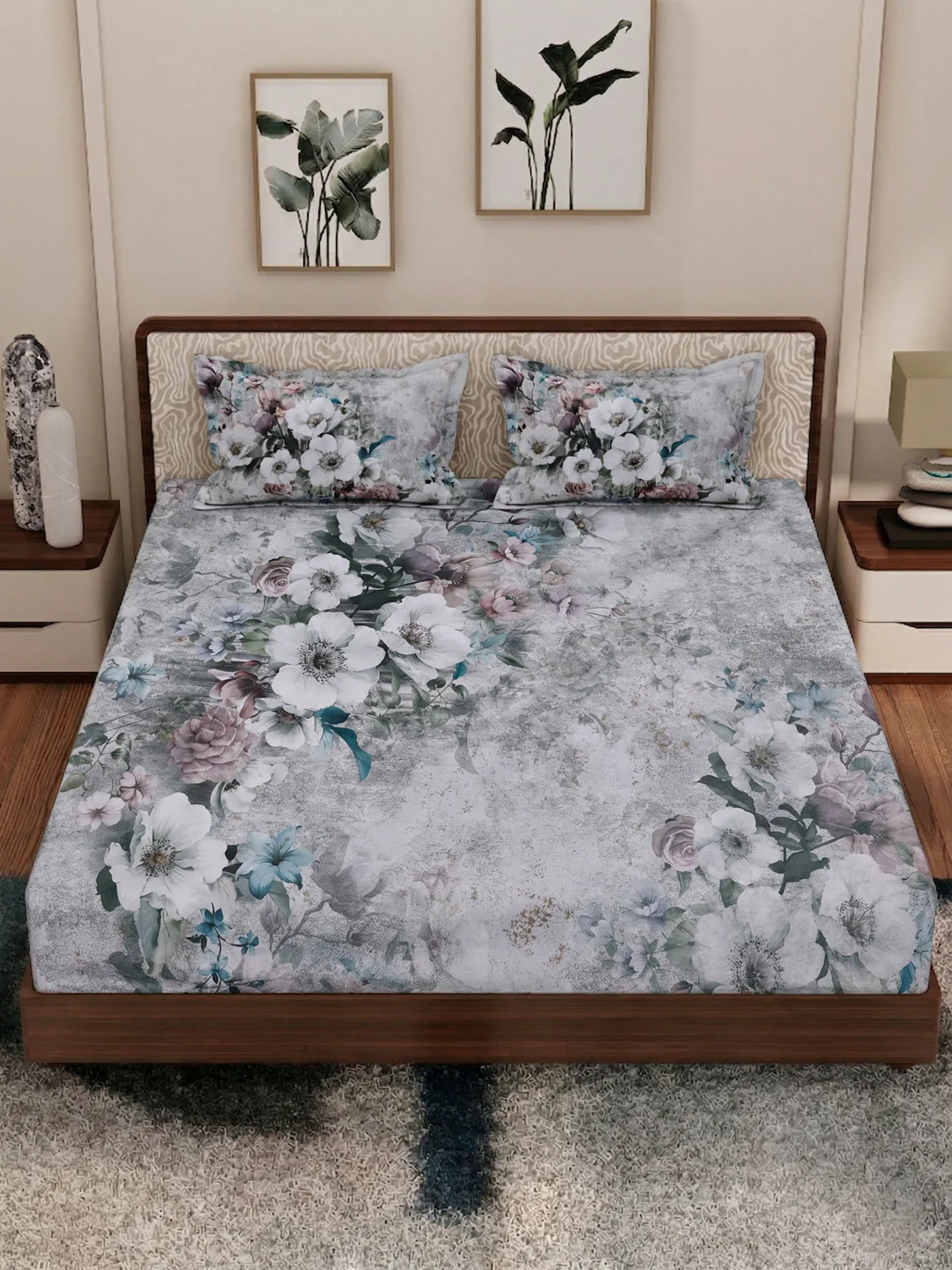 120 GSM Polyester King Size Bedsheet with 2 Pillow Covers Soft Touch Collection - Image 6