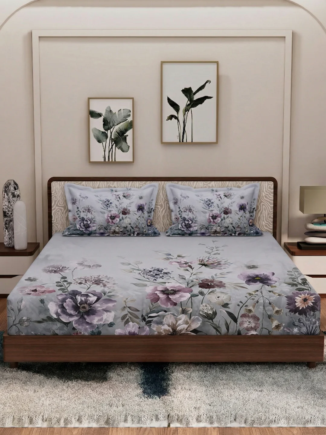 120 GSM Polyester King Size Bedsheet with 2 Pillow Covers Soft Touch Collection - Image 5
