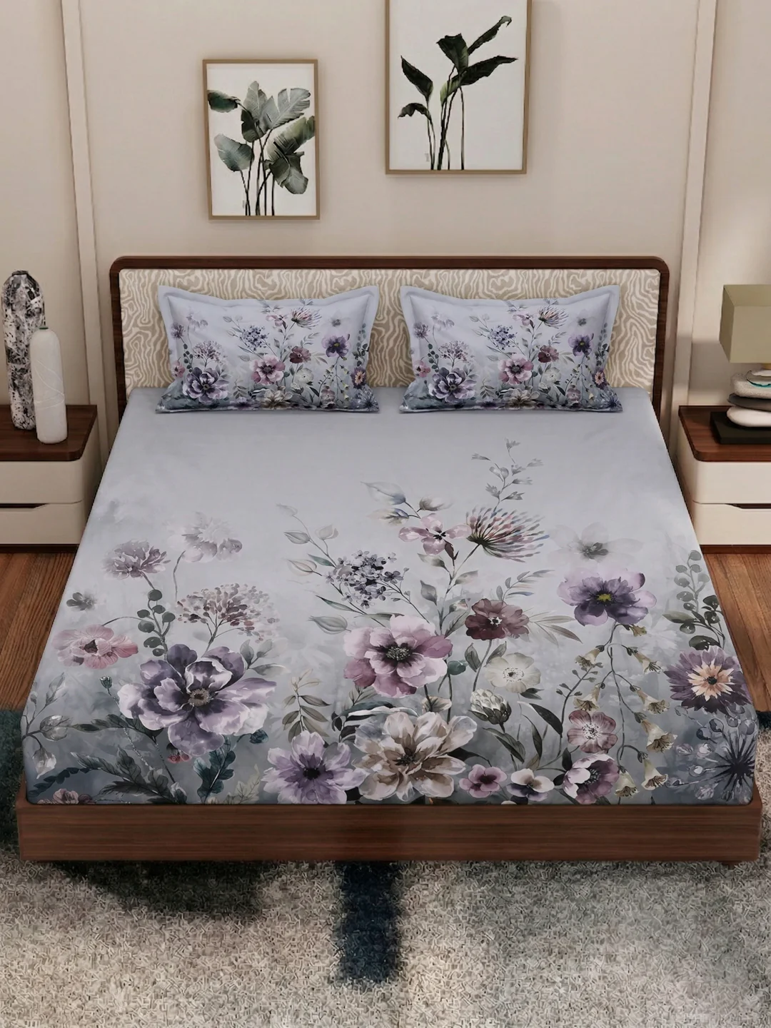 120 GSM Polyester King Size Bedsheet with 2 Pillow Covers Soft Touch Collection - Image 6
