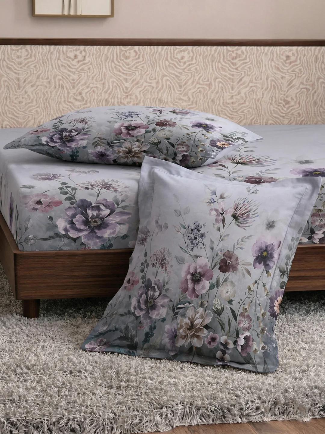 120 GSM Polyester King Size Bedsheet with 2 Pillow Covers Soft Touch Collection - Image 7