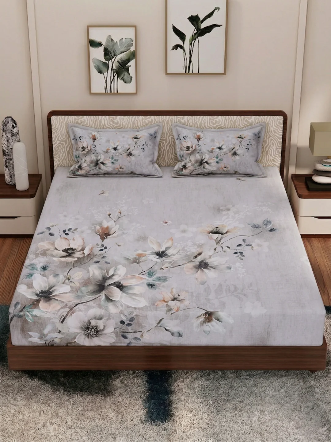 120 GSM Polyester King Size Bedsheet with 2 Pillow Covers Soft Touch Collection - Image 6