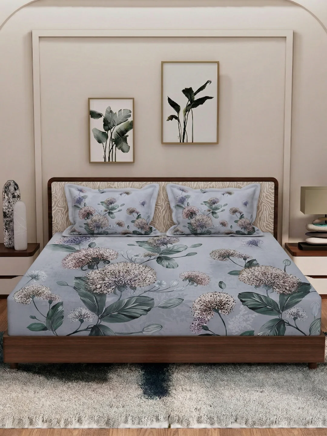 120 GSM Polyester King Size Bedsheet with 2 Pillow Covers Soft Touch Collection - Image 5