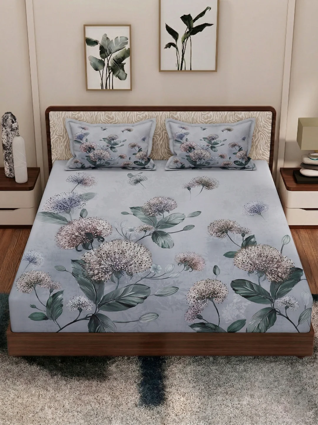 120 GSM Polyester King Size Bedsheet with 2 Pillow Covers Soft Touch Collection - Image 6