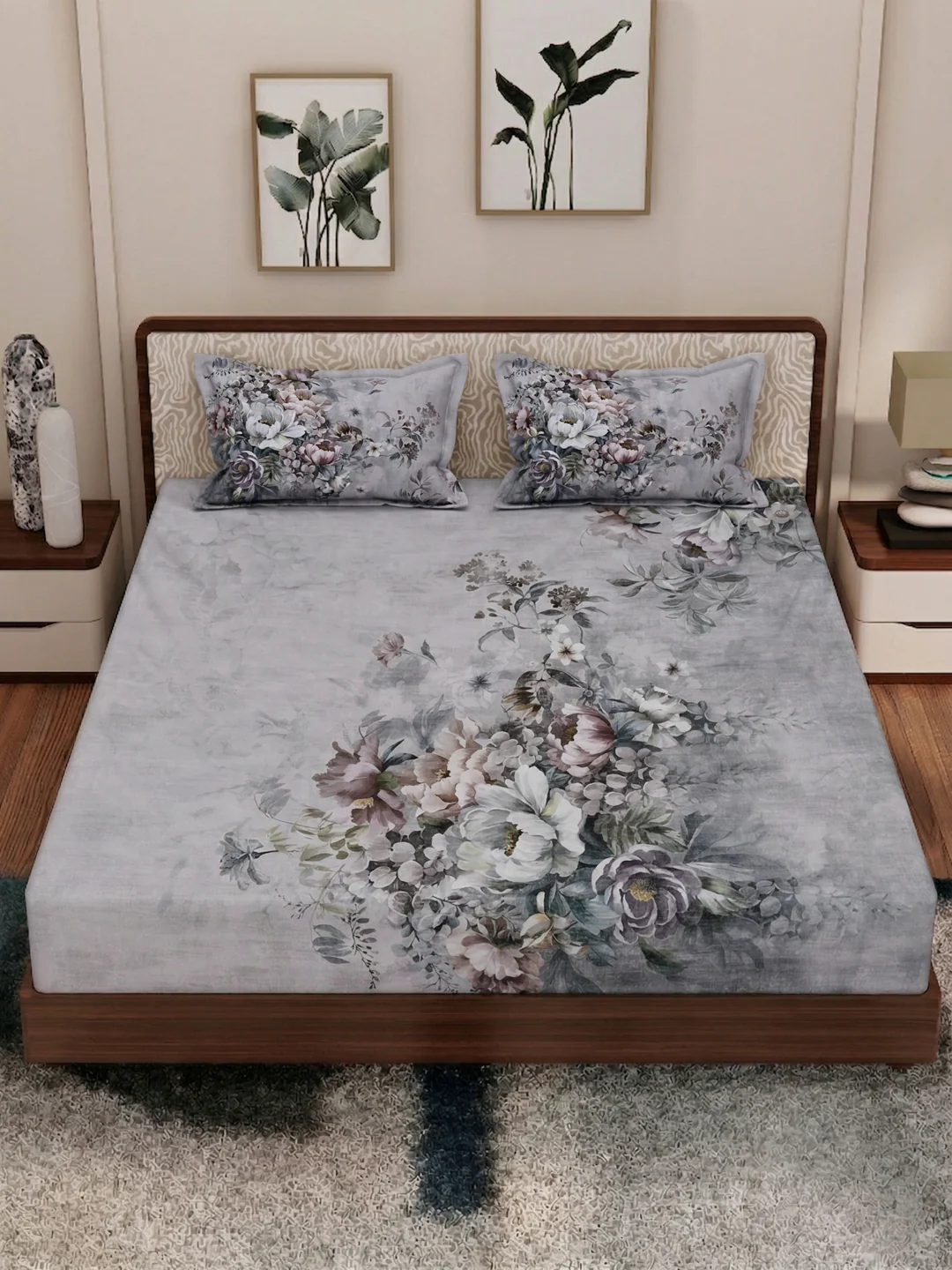 120 GSM Polyester King Size Bedsheet with 2 Pillow Covers Soft Touch Collection - Image 6