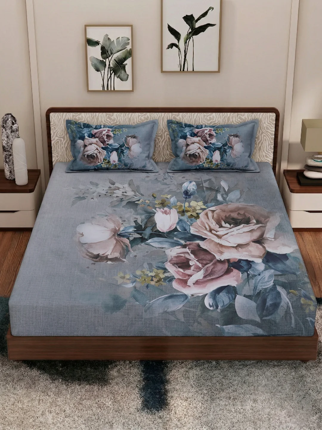 120 GSM Polyester King Size Bedsheet with 2 Pillow Covers Soft Touch Collection - Image 6