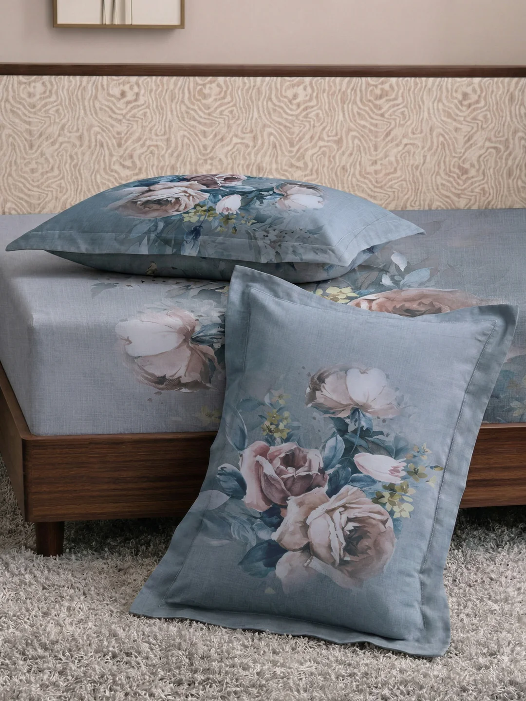 120 GSM Polyester King Size Bedsheet with 2 Pillow Covers Soft Touch Collection - Image 7