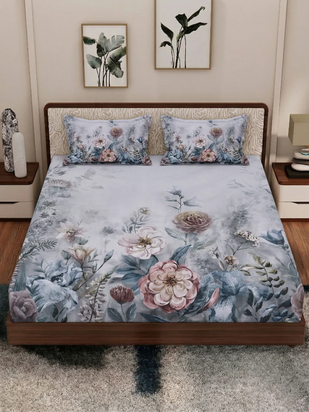 120 GSM Polyester King Size Bedsheet with 2 Pillow Covers Soft Touch Collection - Image 6