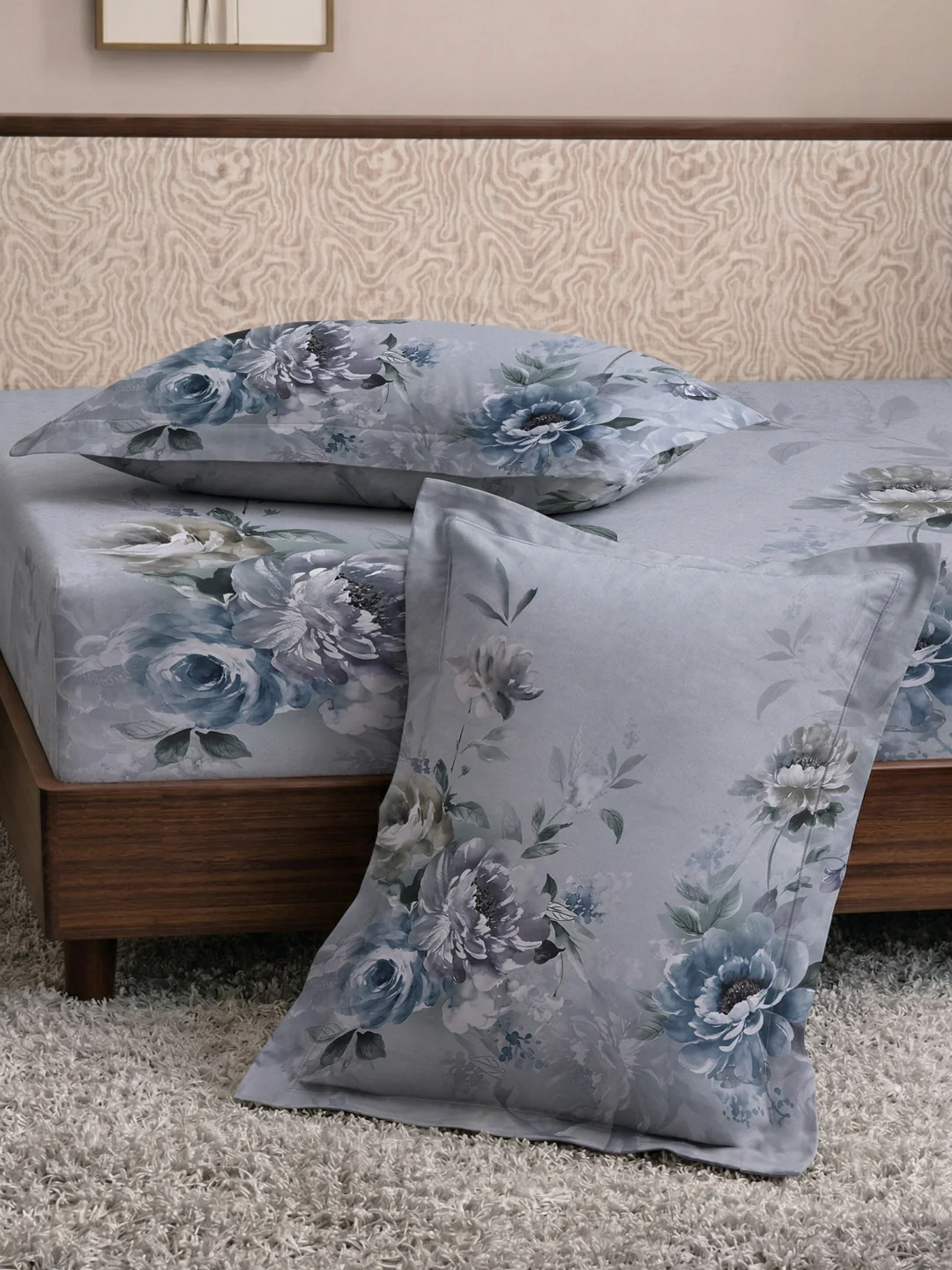 120 GSM Polyester King Size Bedsheet with 2 Pillow Covers Soft Touch Collection - Image 7