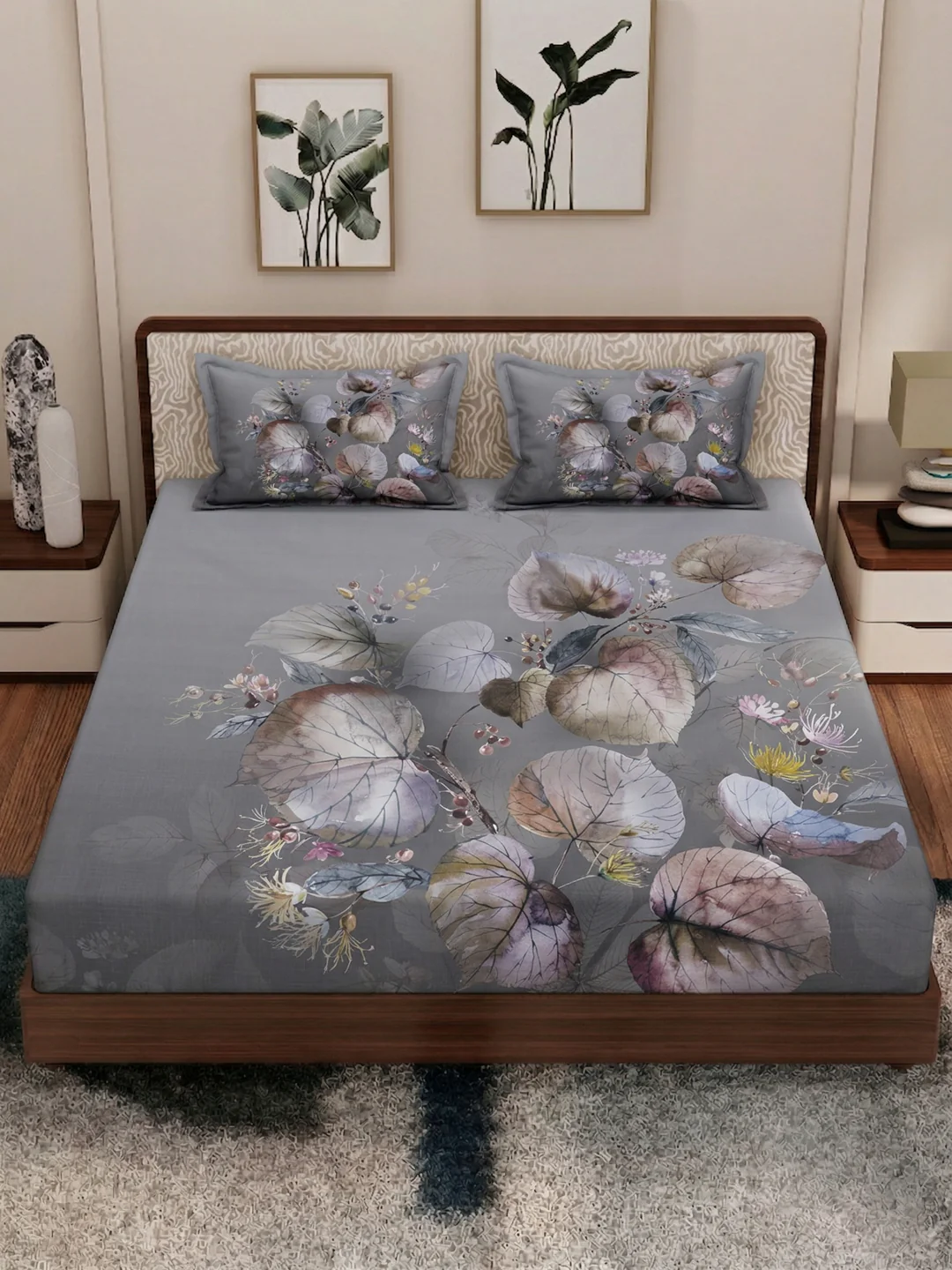 120 GSM Polyester King Size Bedsheet with 2 Pillow Covers Soft Touch Collection - Image 6