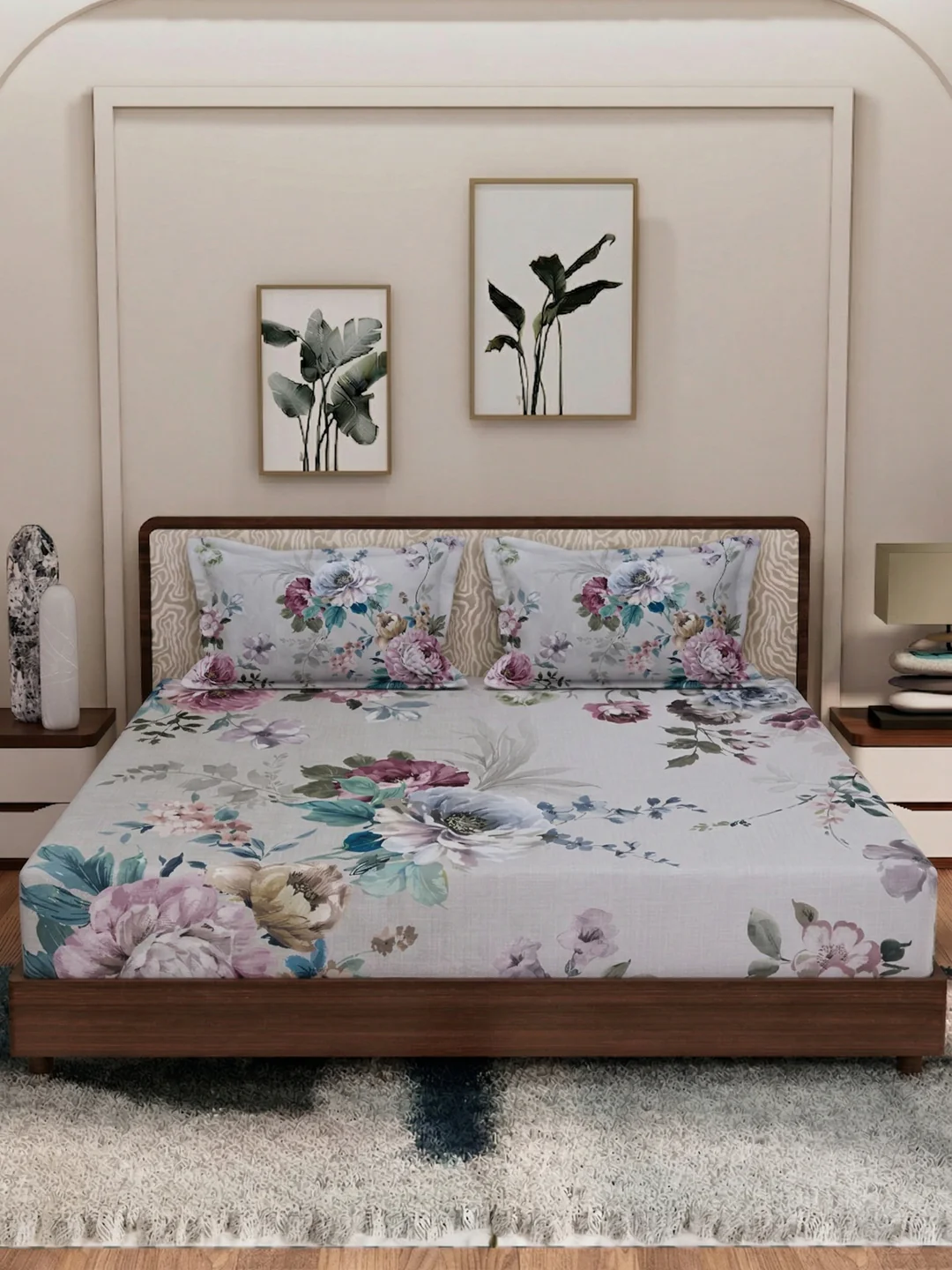 120 GSM Polyester King Size Bedsheet with 2 Pillow Covers Soft Touch Collection - Image 5