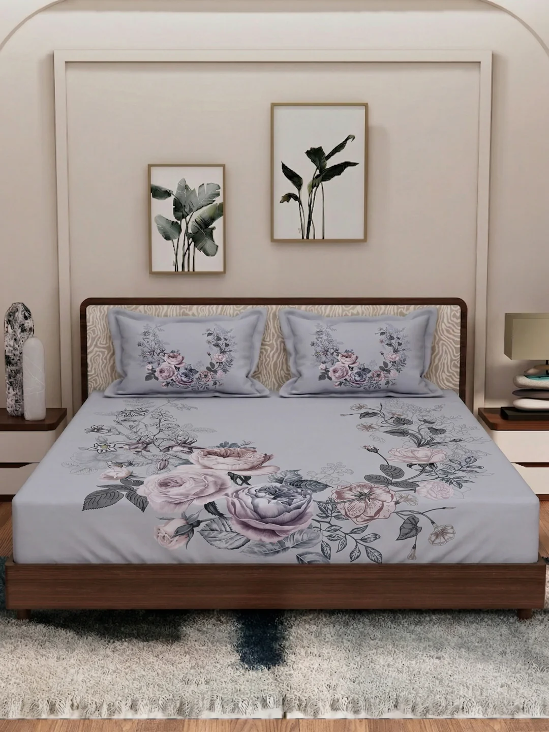 120 GSM Polyester King Size Bedsheet with 2 Pillow Covers Soft Touch Collection - Image 5