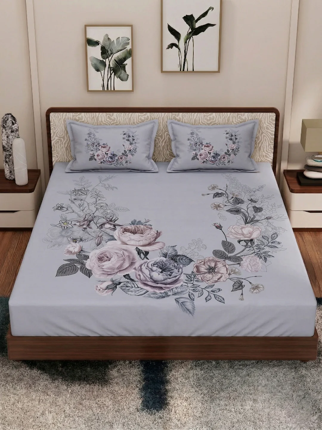 120 GSM Polyester King Size Bedsheet with 2 Pillow Covers Soft Touch Collection - Image 6