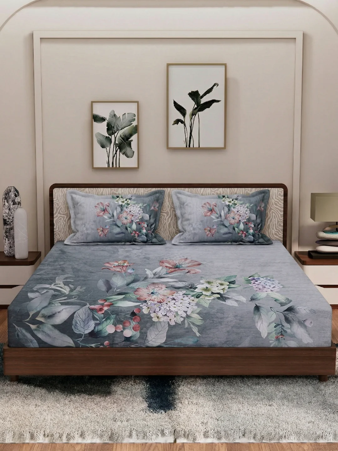 120 GSM Polyester King Size Bedsheet with 2 Pillow Covers Soft Touch Collection - Image 5