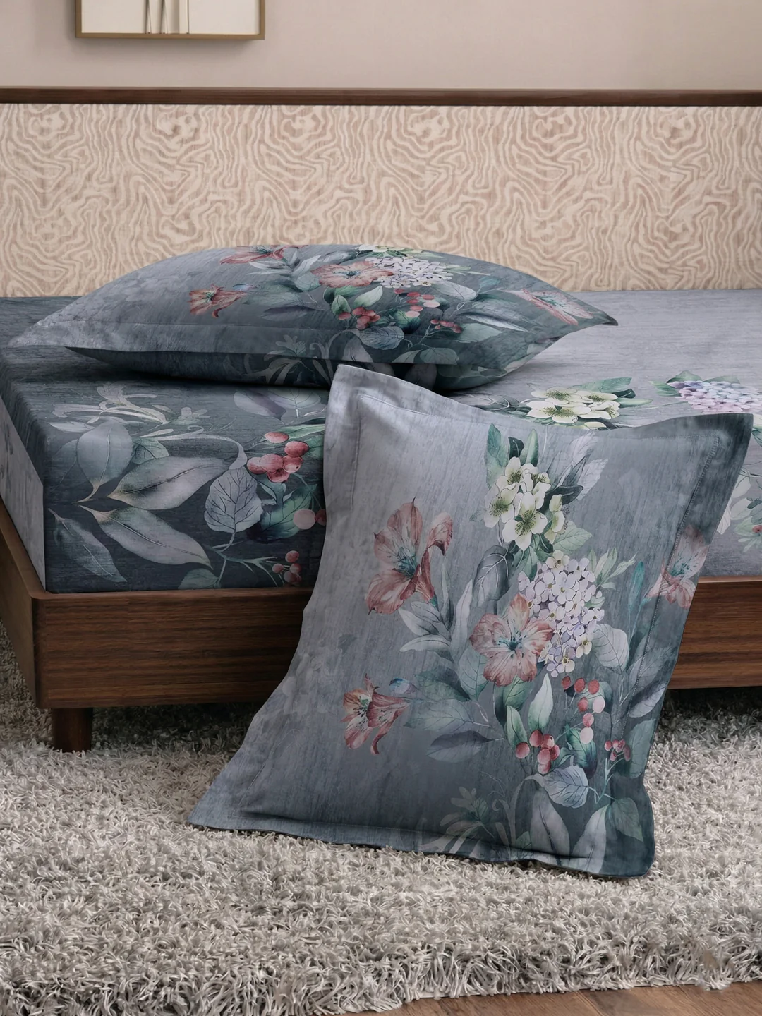 120 GSM Polyester King Size Bedsheet with 2 Pillow Covers Soft Touch Collection - Image 7