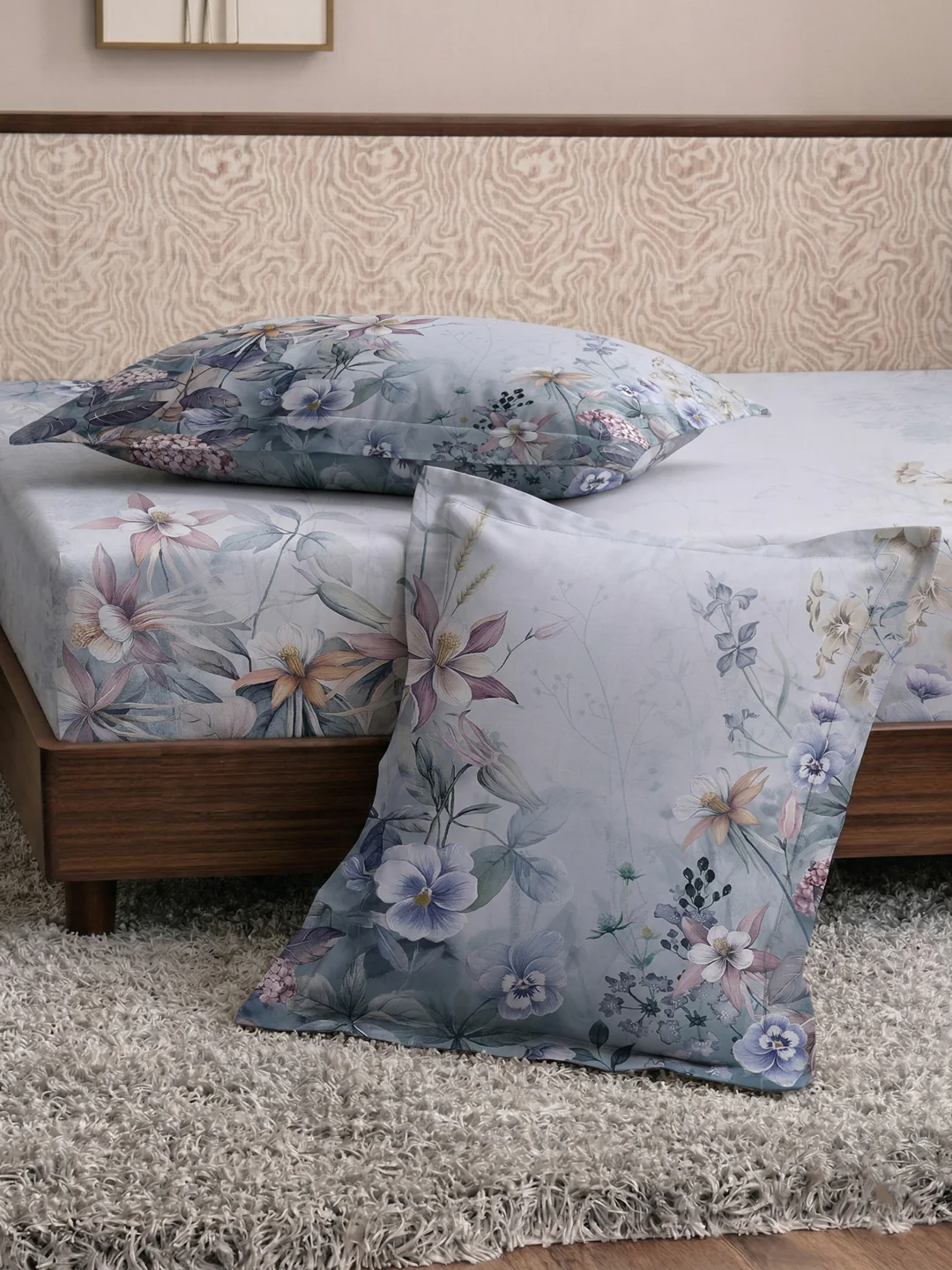 120 GSM Polyester King Size Bedsheet with 2 Pillow Covers Soft Touch Collection - Image 7