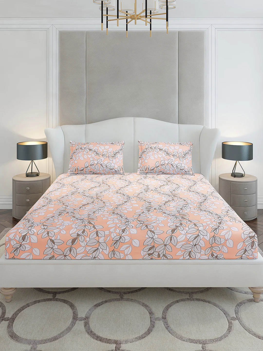 120 GSM Polyester Queen Size 1 Bedsheet with 2 Pillow Covers (Occasion) - Image 3