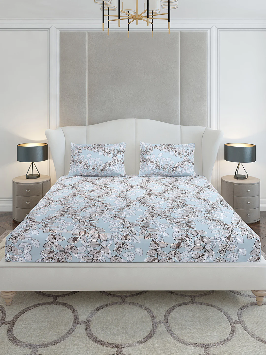 120 GSM Polyester Queen Size 1 Bedsheet with 2 Pillow Covers (Occasion) - Image 3